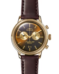 Shinola Bedrock Chronograph Leather Watch