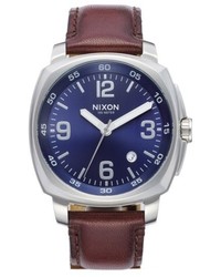 Nixon Charger Leather Strap Watch 42mm