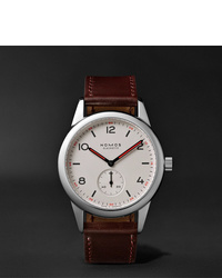 NOMOS Glashütte Club Automat Automatic 40mm Stainless Steel And Cordovan Leather Watch Ref No 751