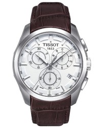Tissot Couturier Chronograph Leather Strap Watch 41mm