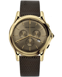 Emporio Armani Swiss Chronograph Dark Brown Leather Strap Watch 42mm Ars4004