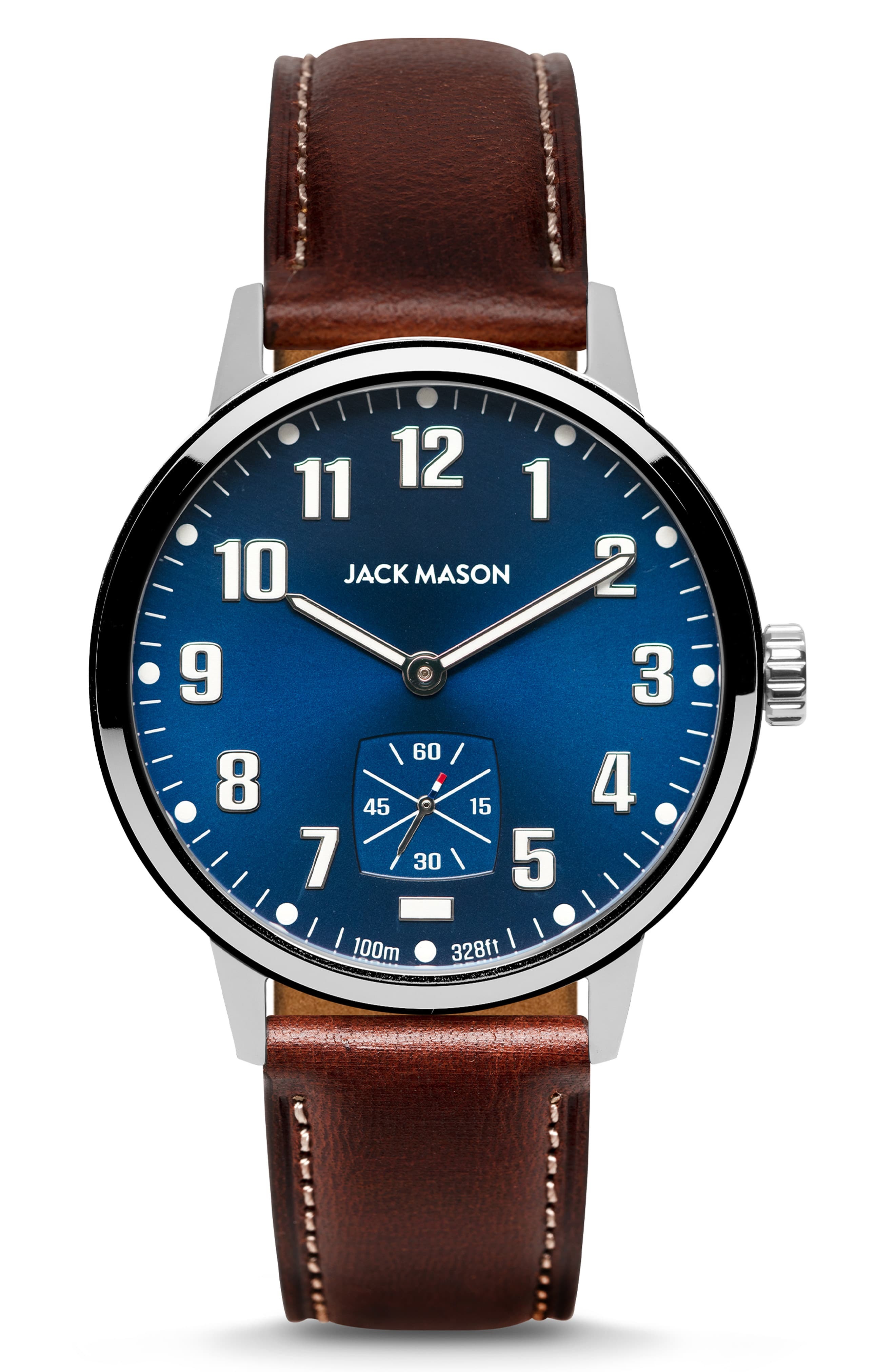 Jack Mason Field Sub Second Leather Watch 134 Nordstrom