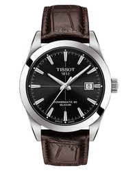 Tissot Gentleman Powermatic Leather Watch