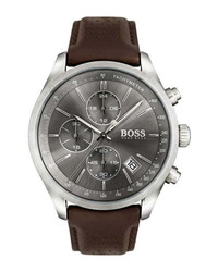 BOSS Grand Prix Chronograph Leather Watch
