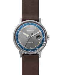 Skagen Henricksen Leather Watch