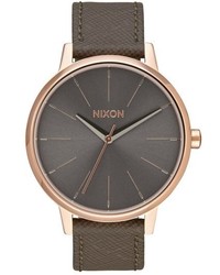 Nixon Kensington Leather Strap Watch 37mm