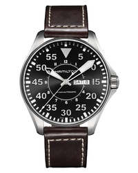 Hamilton Khaki Aviation Automatic Leather Watch