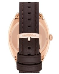 Emporio Armani Leather Strap Watch 41mm