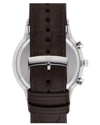 Emporio Armani Leather Strap Watch 43mm
