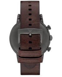 Emporio Armani Leather Strap Watch 46mm