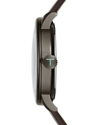 Ted Baker London Thomas Leather Strap Watch 41mm