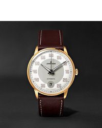 Junghans Meister Driver Automatic 38mm Gold Tone Stainless Steel And Leather Watch Ref No 027771000