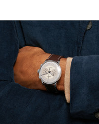 Junghans Meister Driver Chronoscope 40mm Stainless Steel And Leather Watch Ref No 027368400