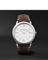 Baume & Mercier My Classima 40mm Stainless Steel And Leather Watch