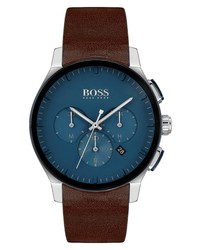 BOSS Peak Chronograph Leather Watch