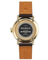 Shinola The Runwell Leather Strap Watch 36mm