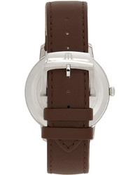 Maurice Lacroix Silver Brown Eliros Date Watch