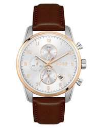 BOSS Skymaster Chronograph Leather Watch