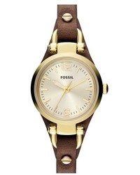 Fossil Small Georgia Leather Strap Watch 26mm
