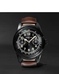 Montblanc Summit 46mm Pvd Coated Stainless Steel And Leather Smart Watch