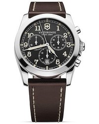 Victorinox Swiss Army Infantry Chronograph Watch With Leather Strap 40mm