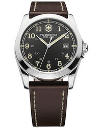 Victorinox Swiss Army Watch Infantry Brown Leather Strap 40mm 241563