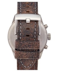 Szanto Leather Strap Watch 46mm