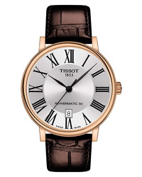 Tissot T Classic Carson Powermatic 80 Leather Watch