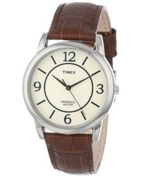 Timex T2n6869j Elevated Classics Dress Honey Brown Leather Strap Watch