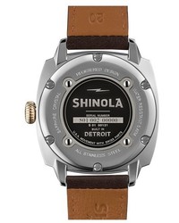 Shinola The Brakeman Leather Strap Watch 40mm