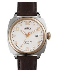 Shinola The Brakeman Leather Strap Watch 40mm