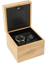 Shinola The Canfield 43mm Stainless Steel And Leather Watch