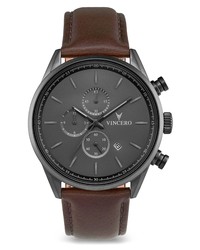 Vincero The Chrono S Chronograph Leather Watch