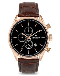 Vincero The Chrono S Chronograph Leather Watch