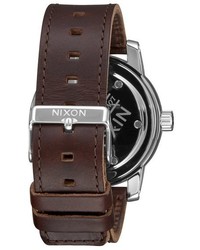 Nixon The Patriot Leather Strap Watch 45mm