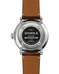 Shinola The Runwell Dark Coffee Cream Dial Watch 47mm
