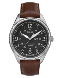 Timex Waterbury Leather Band Watch