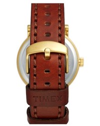 Timex Waterbury Leather Strap Watch 40mm