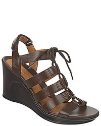 Naturalizer Onward Lace Up Ghillie Wedge Sandals