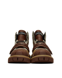 Dolce and Gabbana Brown Trekking Boots