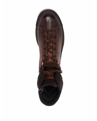 Santoni Distressed Lace Up Mountain Boots