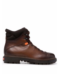 Santoni Distressed Lace Up Mountain Boots