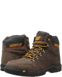 Caterpillar Outline Work Lace Up Boots