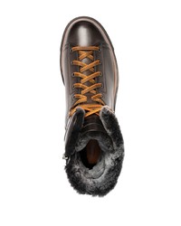 Santoni Shearling Lining Mountain Boots