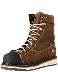 Dark Brown Leather Work Boots