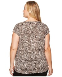 MICHAEL Michael Kors Michl Michl Kors Plus Size Leopard Elliptical Top Clothing