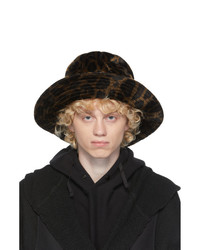 Dark Brown Leopard Bucket Hat