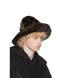 Engineered Garments Brown Velvet Leopard Dome Hat