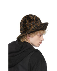 Engineered Garments Brown Velvet Leopard Dome Hat
