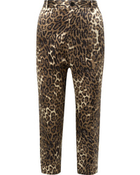 Dark Brown Leopard Dress Pants